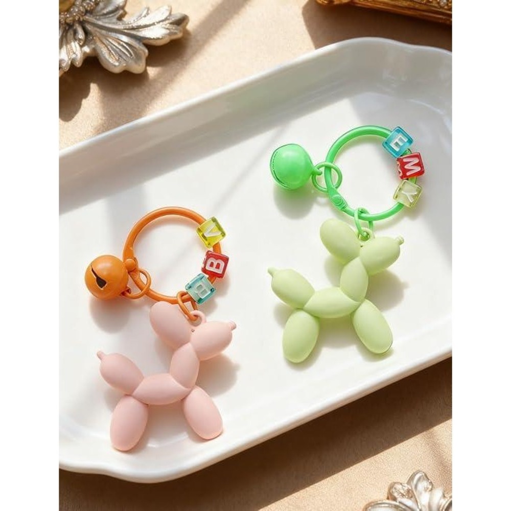 2 Pack FANEVER Jelly Balloon Dog Keychains for Women Teen Girls Cute Bag